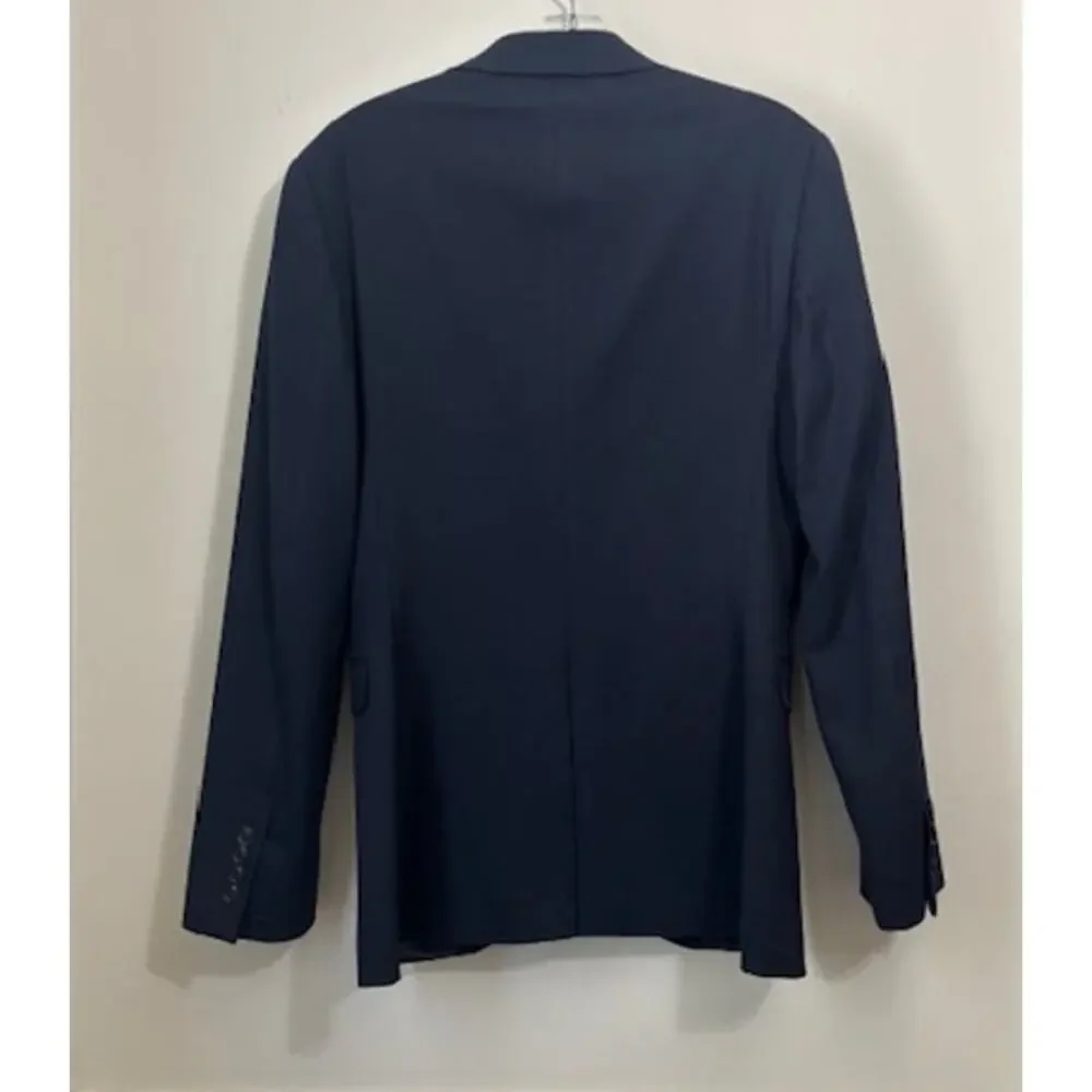 Topman Men’s Skinny Fit Navy Blue Solid Two Button Sport Coat Blazer 36R NEW